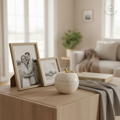 Keraminis dubenėlis su padėka tėvams - vestuvinė dovana su auksu ir vardais - Dariaus Keramika