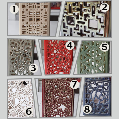 Ažūrinė rankų darbo keraminė žvakidė butelio formos interjerui