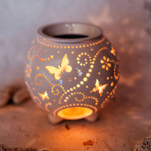 Įkelti vaizdą į galerijos rodinį, Aromaterapinė žvakidė drugeliai gimtadienis kalėdos nauji metai vestuvės dovana keramika molis šeimos židinys dariaus keramika

