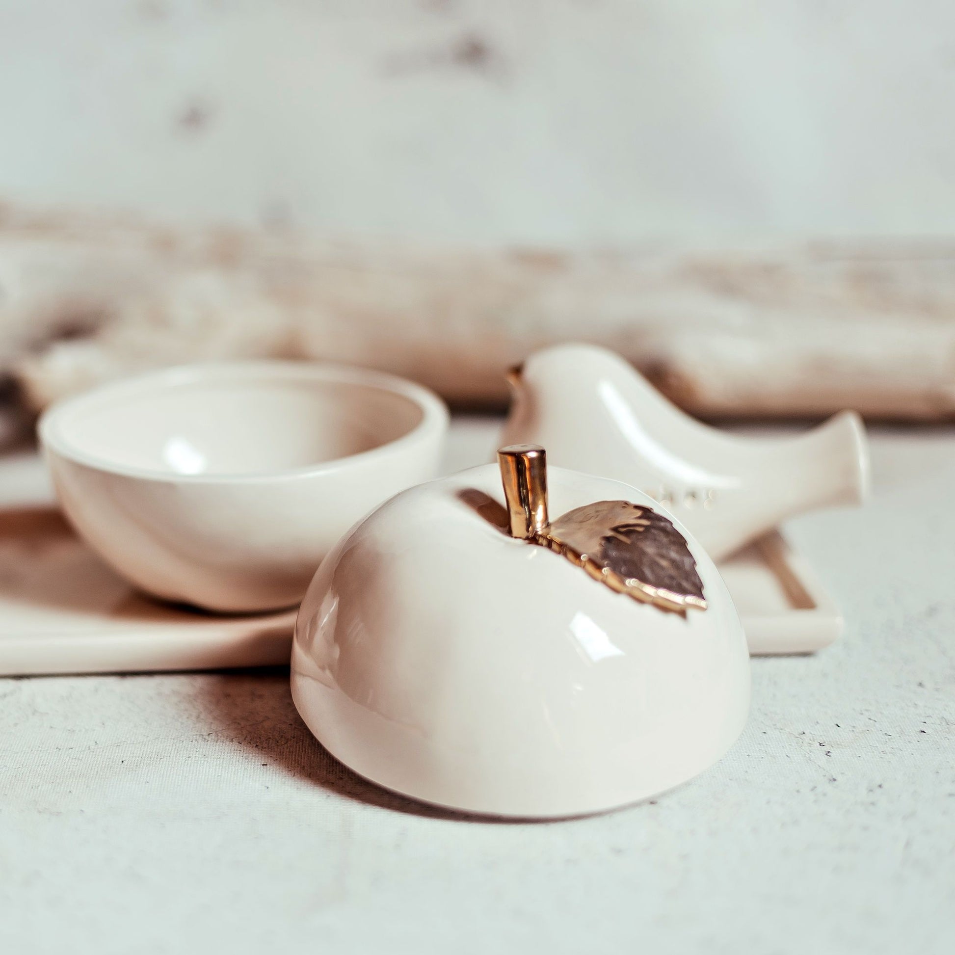 Vestuvių dovana dekoras balandis love meilė auksas personalizuota cake topper figūrėlė gimtadienis kalėdos nauji metai dovana keramika molis namų dekoras dariaus keramika