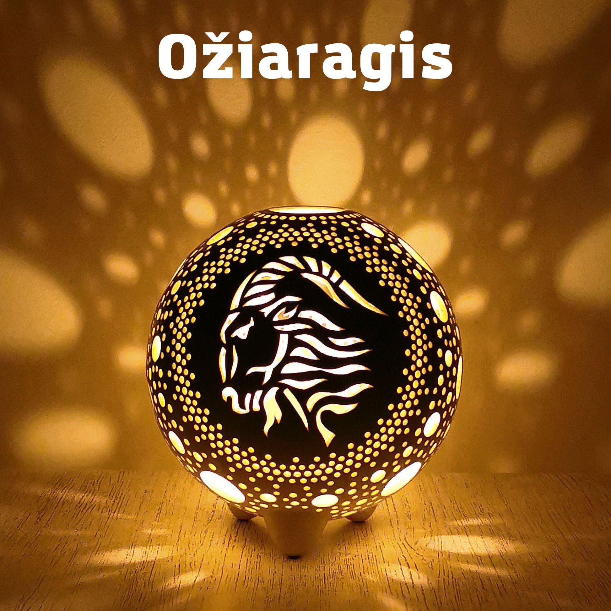 Ažūrinė keraminė žvakidė „Zodiako ženklai“ - Dariaus keramika