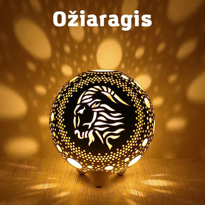 Ažūrinė keraminė žvakidė „Zodiako ženklai“ - Dariaus keramika