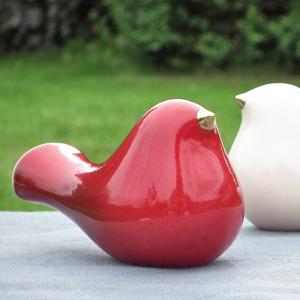 Paukštis figūrėlė gimtadienis kalėdos nauji metai dovana keramika molis namų dekoras dariaus keramika